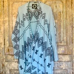 Johnny Was Biya embroidered cardigan wrap duster